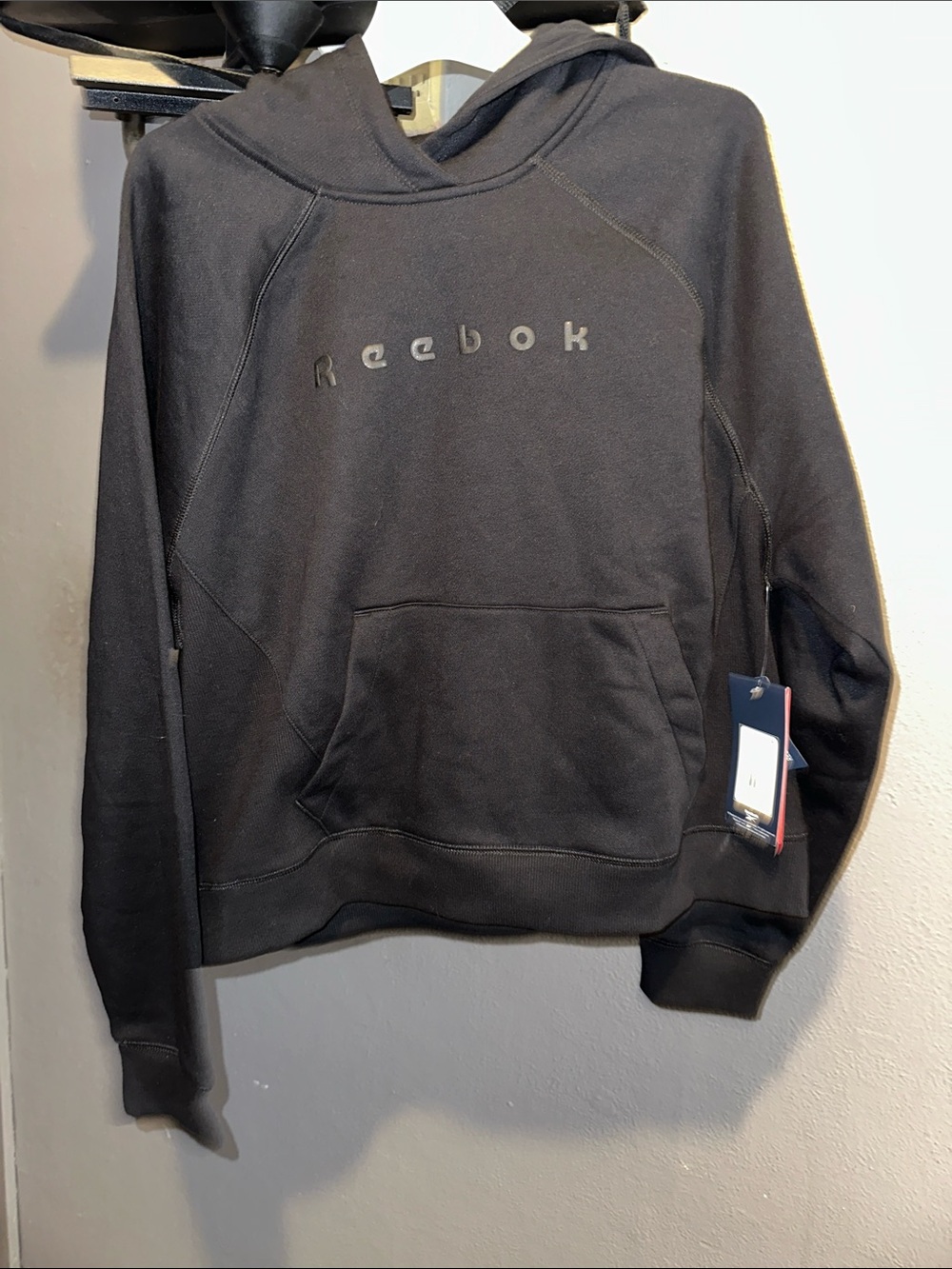 Reebok so Black Hooded Sweatshirt